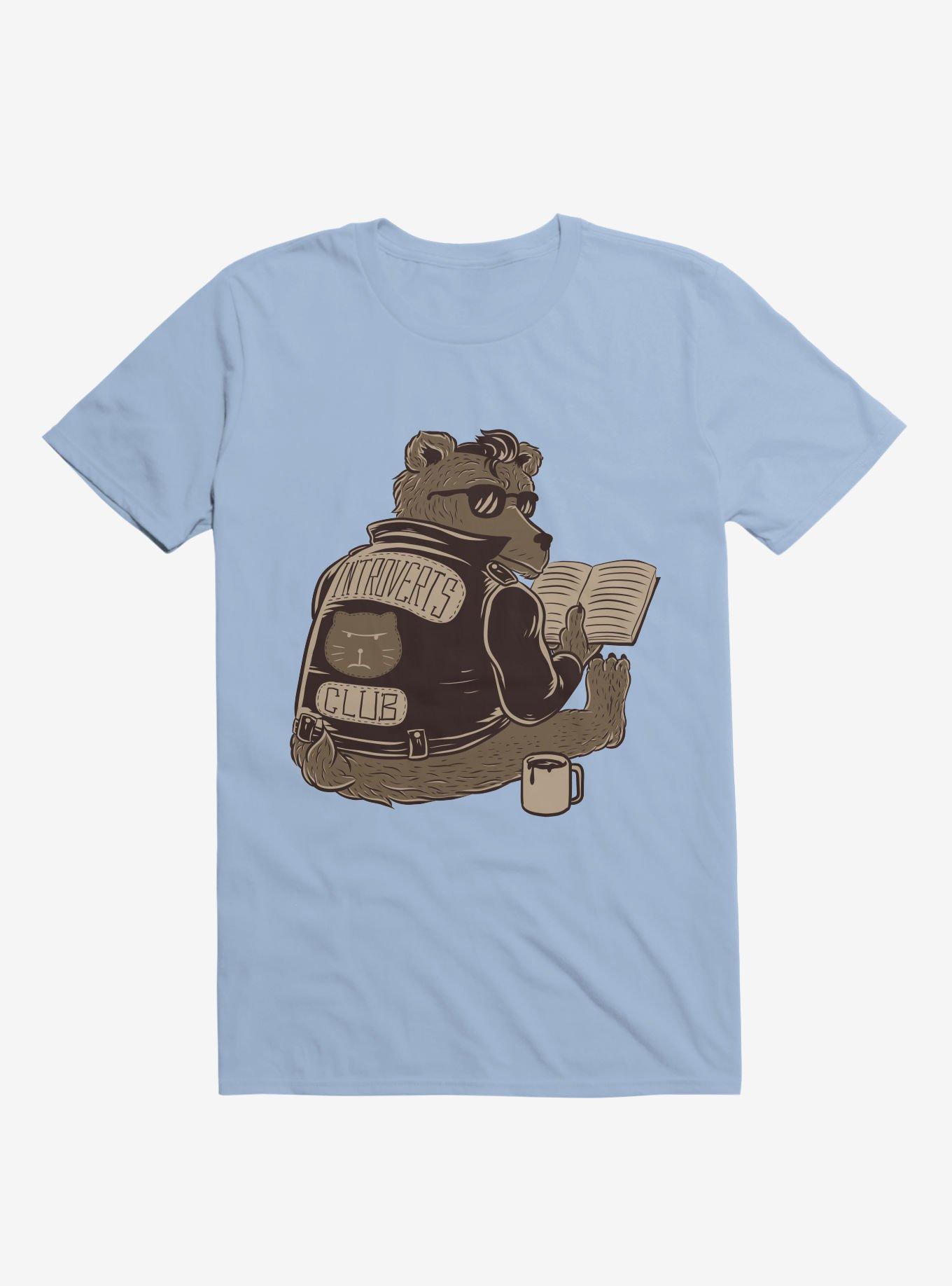 Introverts Club T-Shirt, LIGHT BLUE, hi-res