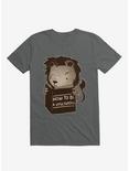 Lion Book How To Be Vegetarian T-Shirt, CHARCOAL, hi-res