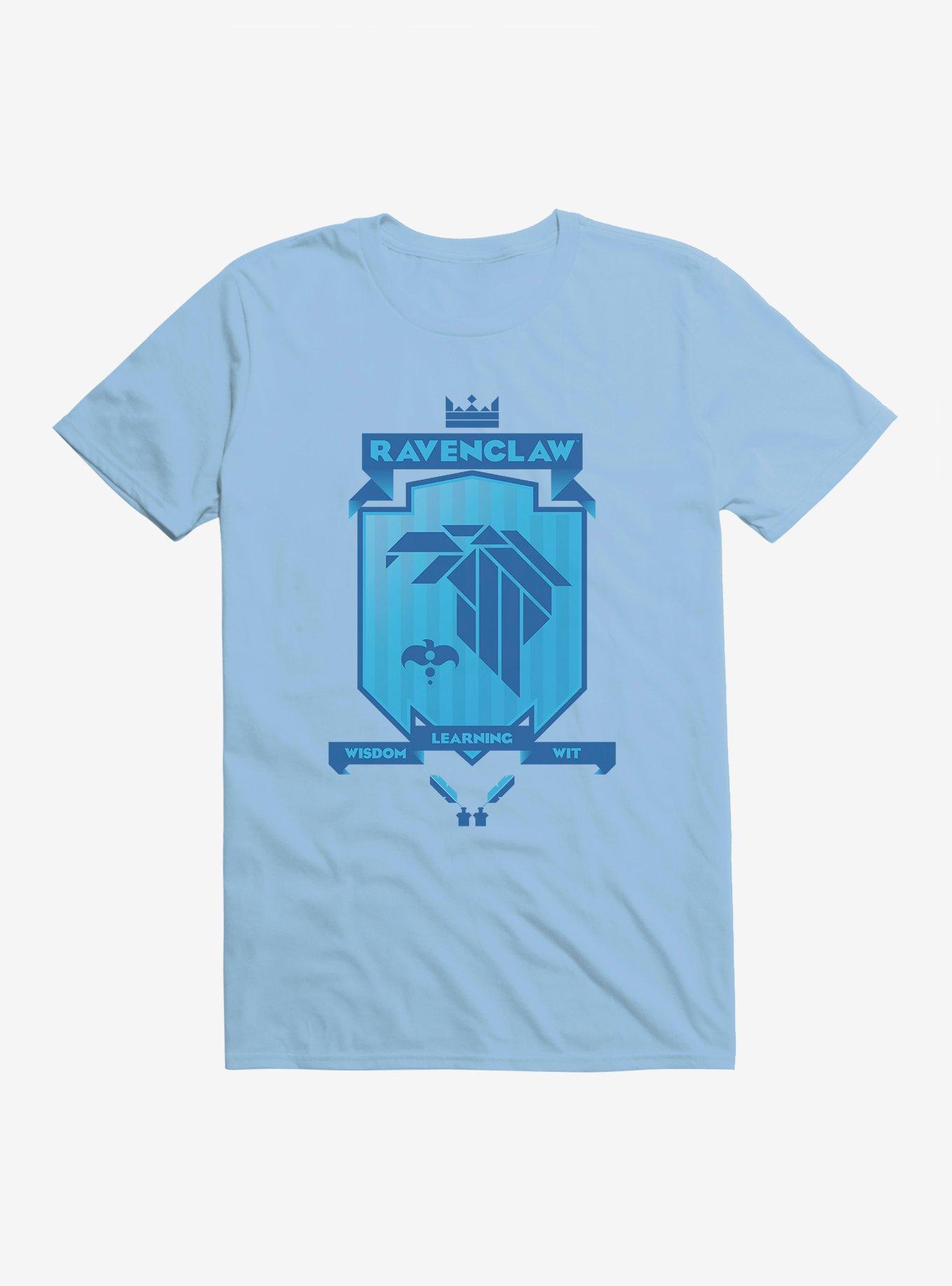 Harry Potter Ravenclaw Blue Pixel Shield Logo T-Shirt, , hi-res