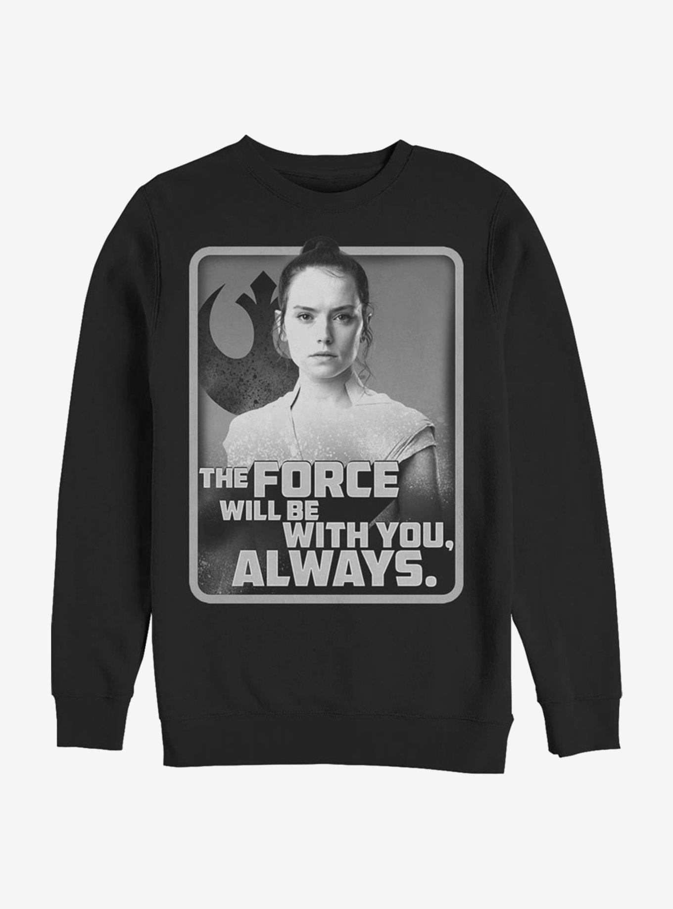 Star Wars: The Rise Of Skywalker With You Rey Sweatshirt, BLACK, hi-res