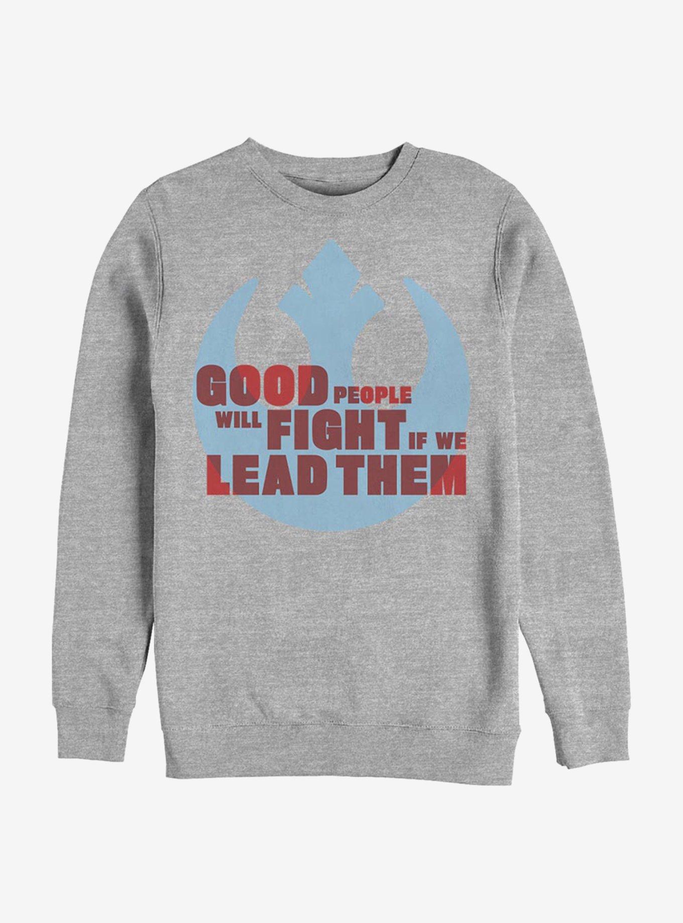 Star Wars: The Rise Of Skywalker Rebel Leader Words Sweatshirt, ATH HTR, hi-res