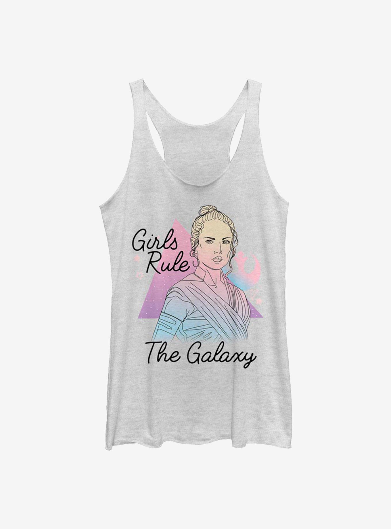 Star Wars: The Rise Of Skywalker Girls Rule Rey Pastel Womens Tank Top, , hi-res