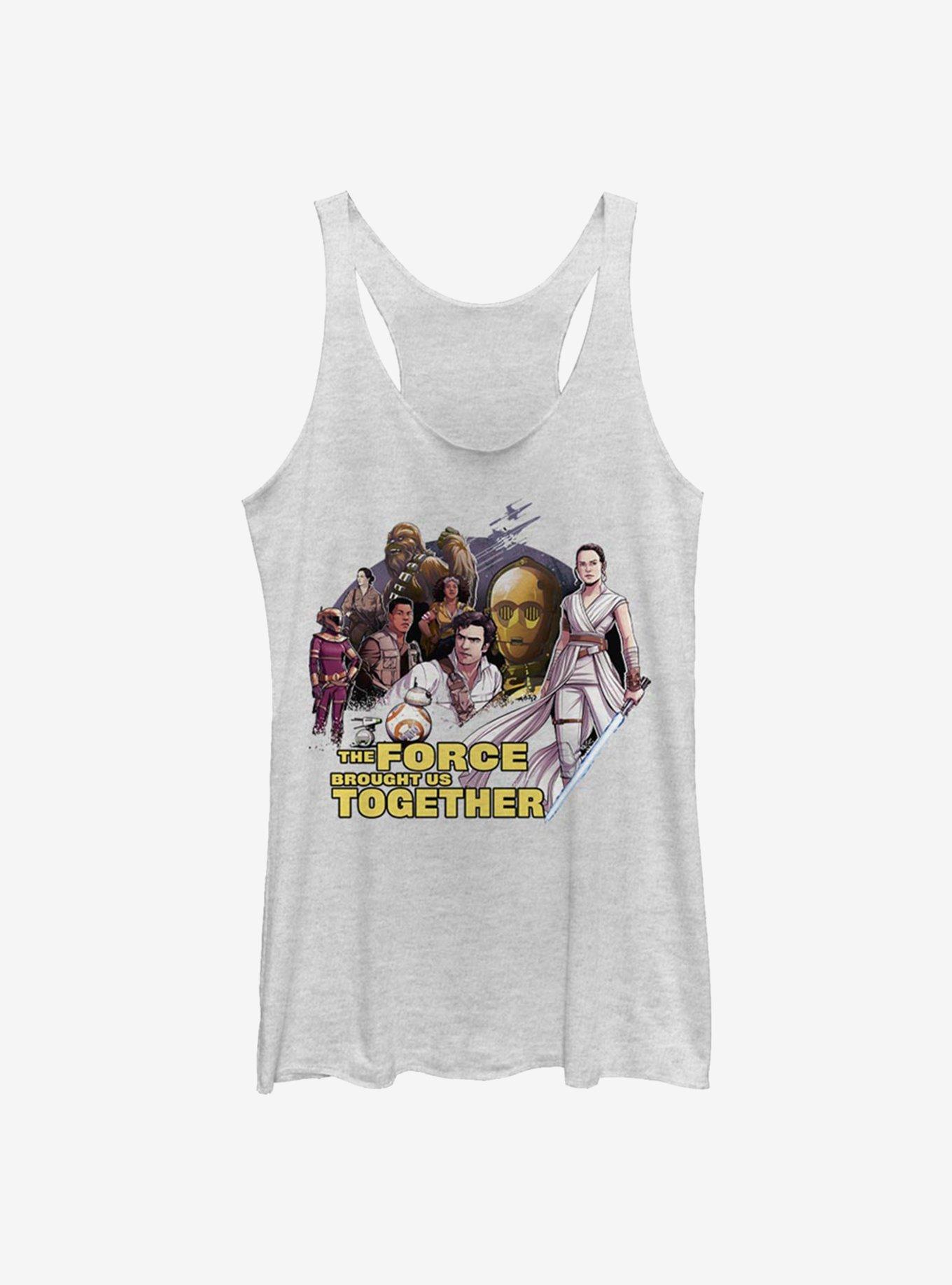 Star Wars: The Rise Of Skywalker Together Characters Womens Tank Top, WHITE HTR, hi-res