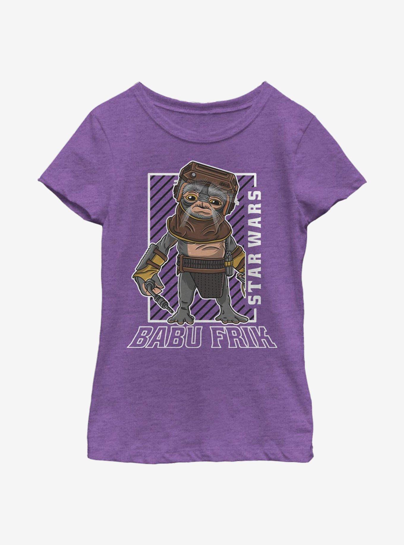 Star Wars: The Rise Of Skywalker Babu Frik Youth Girls T-Shirt, PURPLE BERRY, hi-res