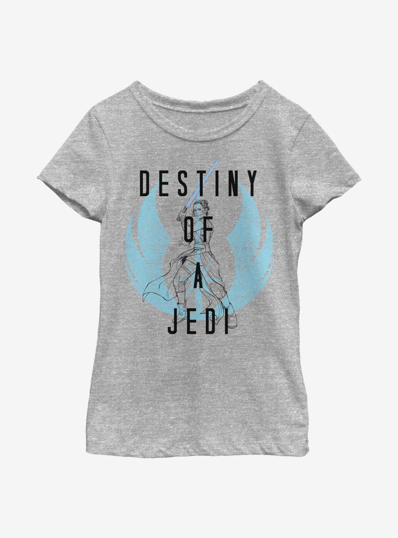 Star Wars: The Rise Of Skywalker Destiny Of A Jedi Youth Girls T-Shirt, ATH HTR, hi-res