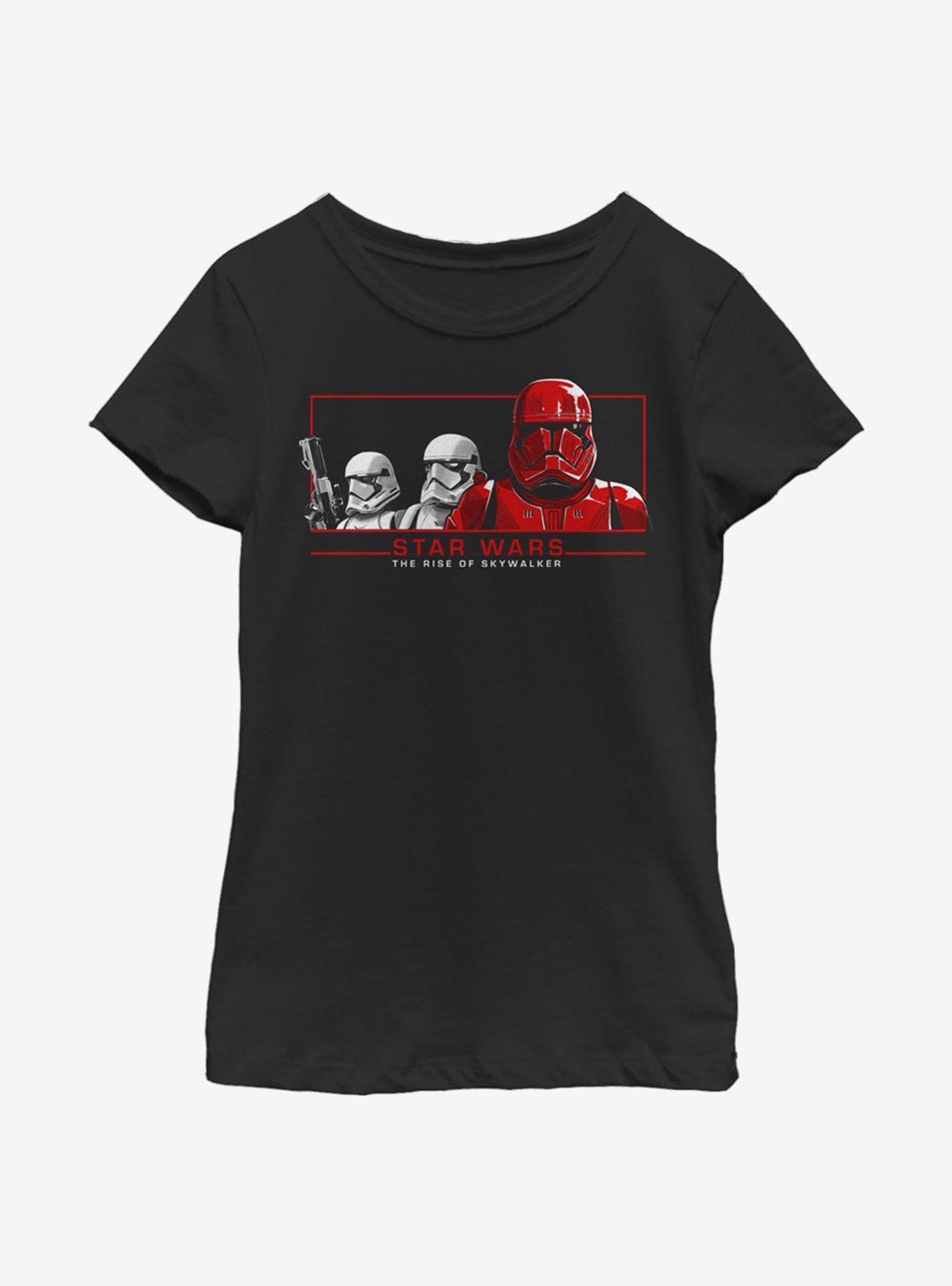 Star Wars: The Rise Of Skywalker Red And Pals Youth Girls T-Shirt, BLACK, hi-res