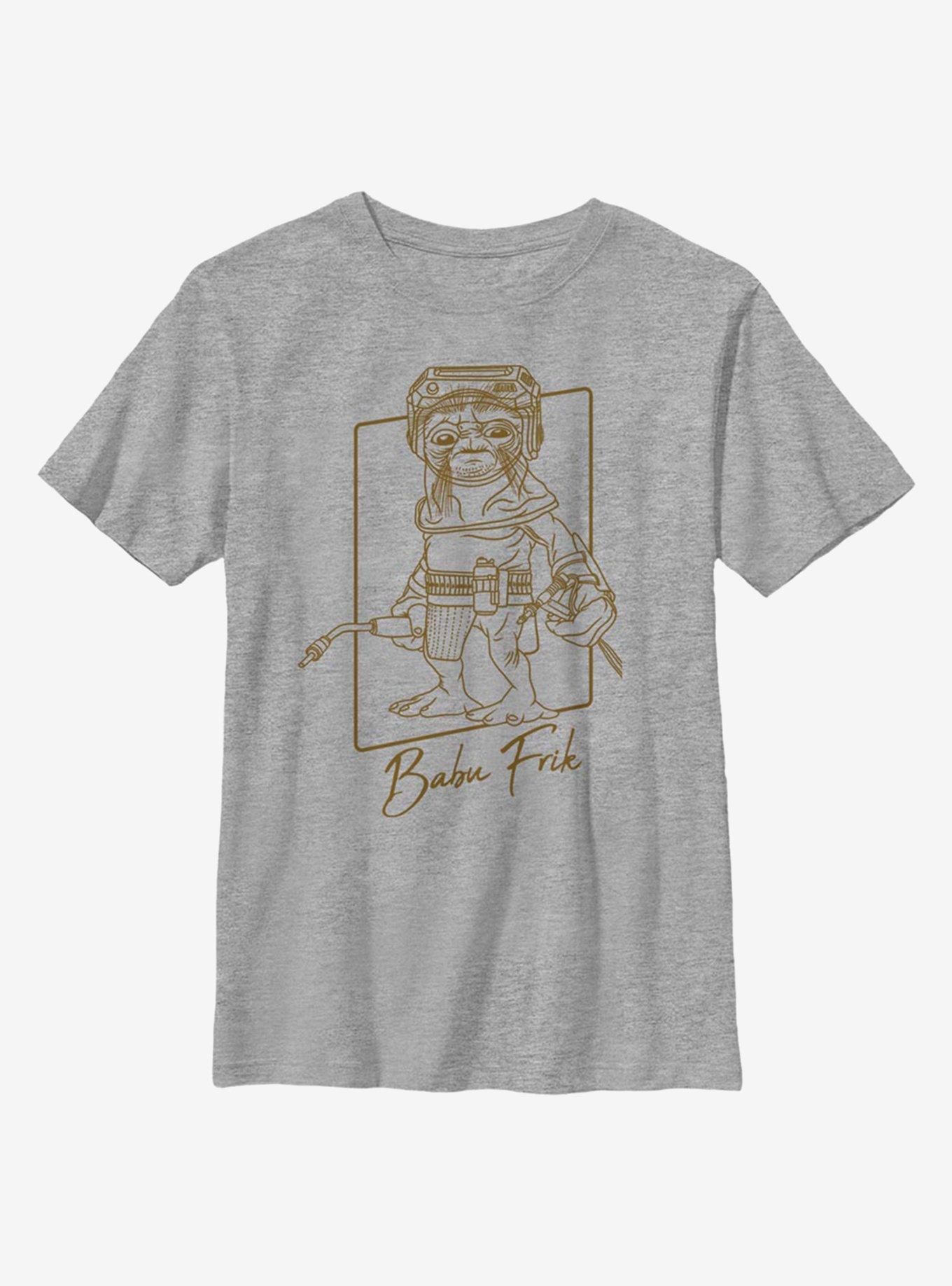 Star Wars: The Rise Of Skywalker Babu Outline Youth T-Shirt, ATH HTR, hi-res