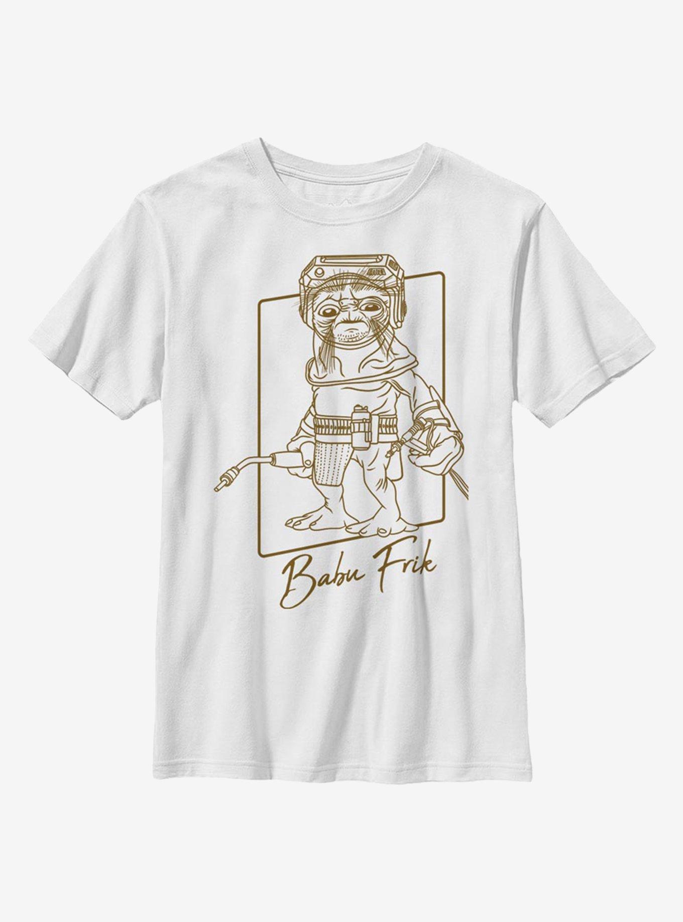 Star Wars: The Rise Of Skywalker Babu Outline Youth T-Shirt, WHITE, hi-res