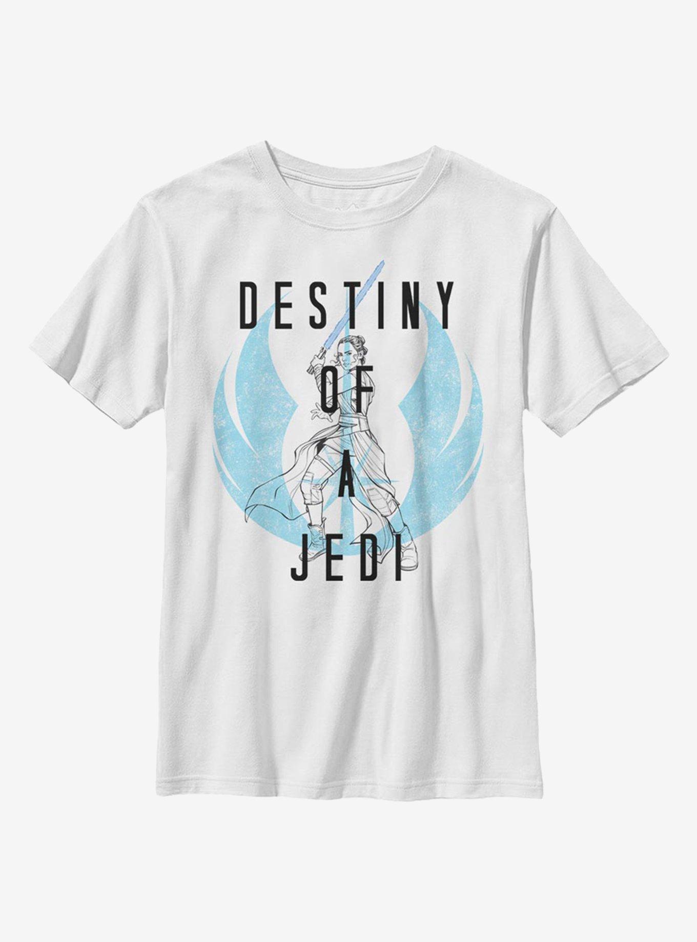 Star Wars: The Rise Of Skywalker Destiny Of A Jedi Youth T-Shirt, WHITE, hi-res