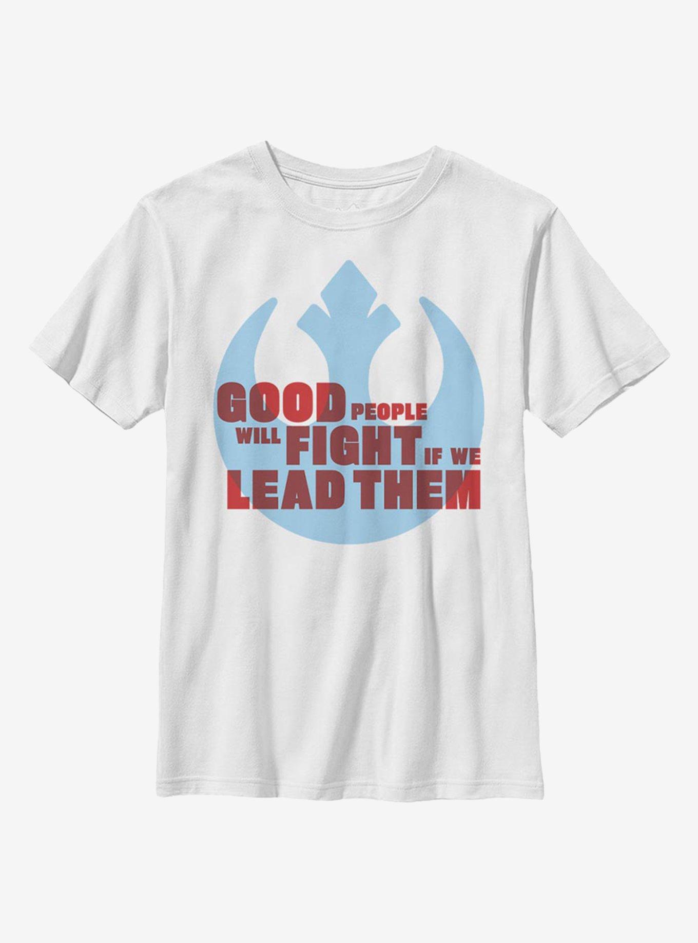 Star Wars: The Rise Of Skywalker Rebel Leader Words Youth T-Shirt, , hi-res