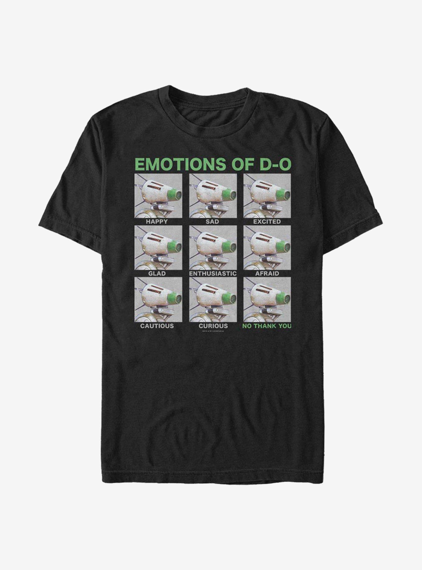 Star Wars: The Rise Of Skywalker Emotions Of D-O T-Shirt, , hi-res