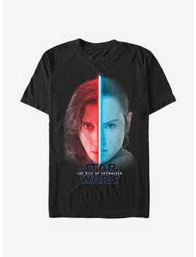 Star Wars: The Rise Of Skywalker Split Face Rey And Kylo T-Shirt, , hi-res
