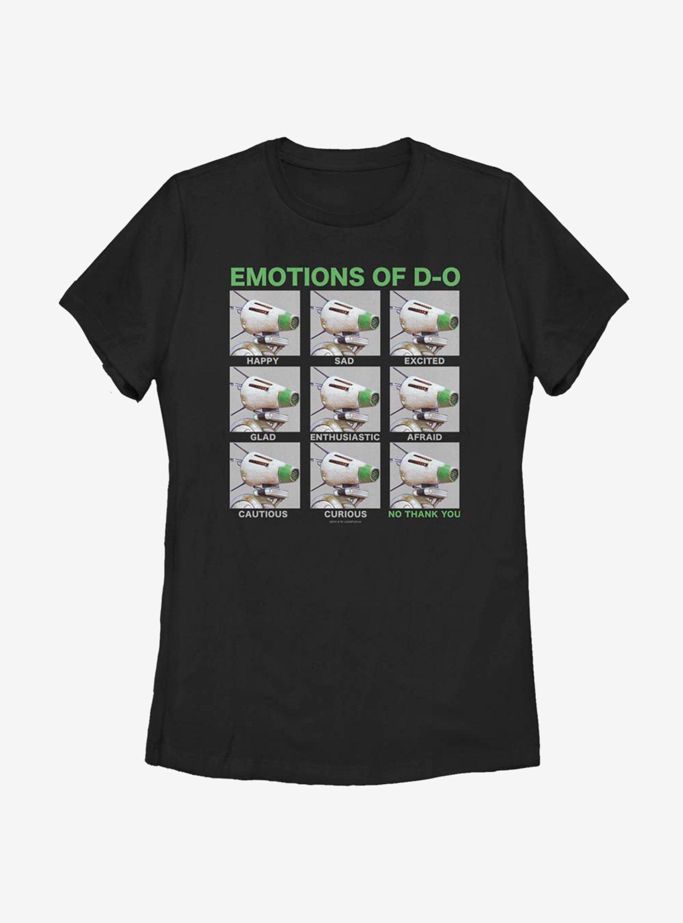 Star Wars: The Rise Of Skywalker Emotions Of D-O Womens T-Shirt, BLACK, hi-res