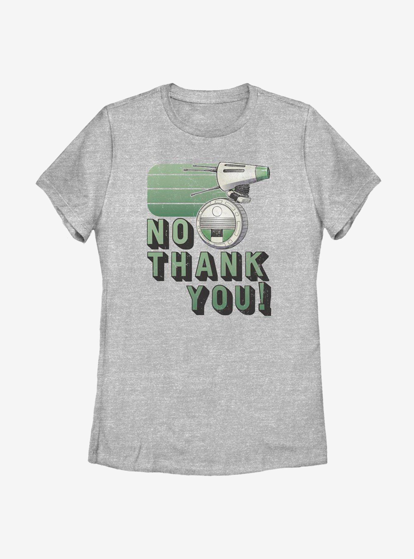 Star Wars: The Rise Of Skywalker No Thank You Womens T-Shirt, ATH HTR, hi-res