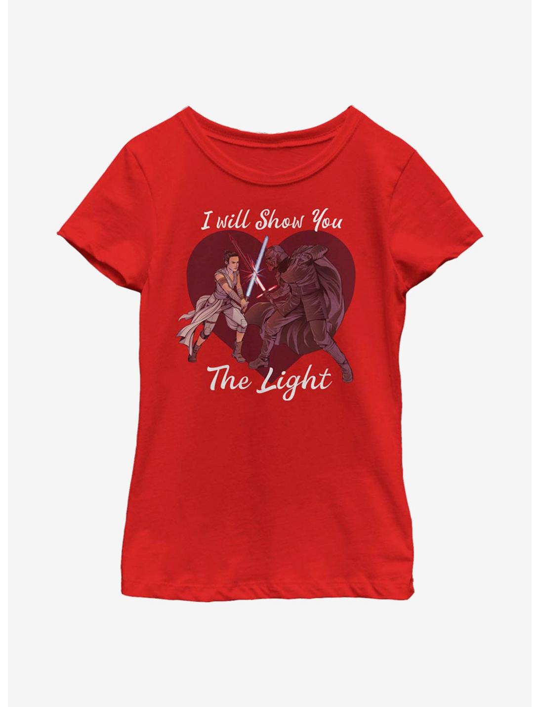 Star Wars: The Rise Of Skywalker I Will Show You The Light Youth Girls T-Shirt, RED, hi-res