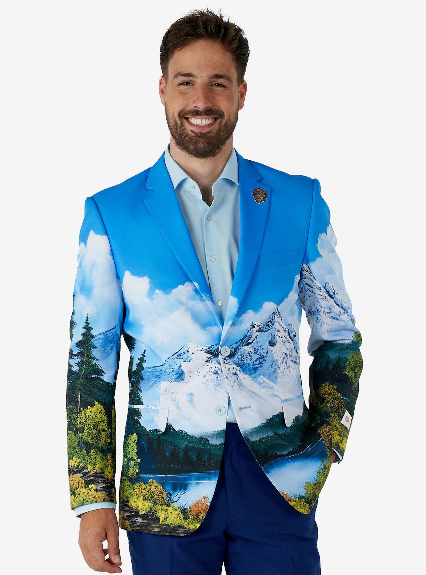 OppoSuits Bob Ross Blazer, BLUE, hi-res