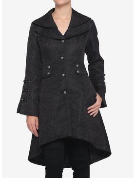 Black Brocade Coat, , hi-res