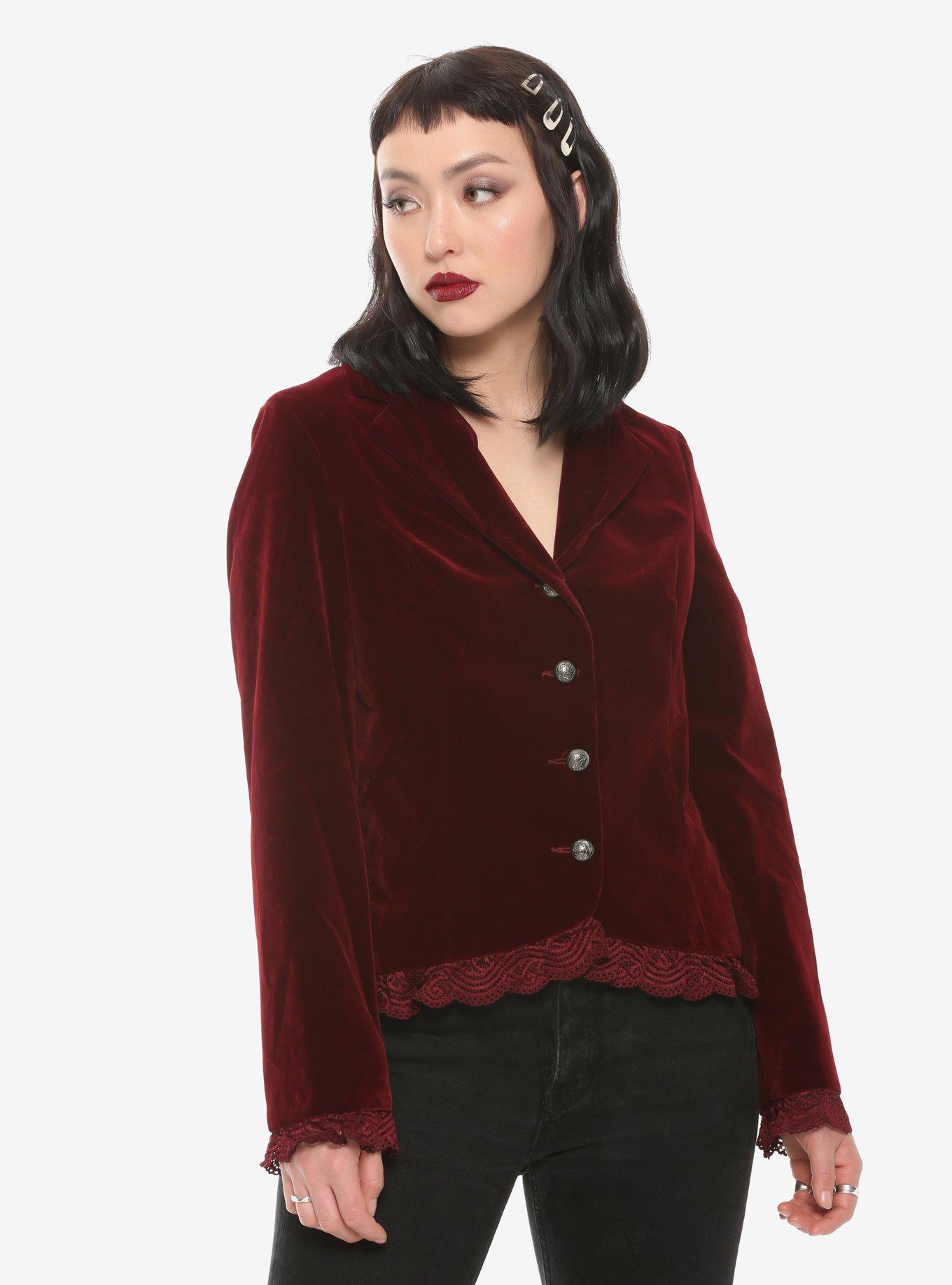 Burgundy 2024 velvet sweater