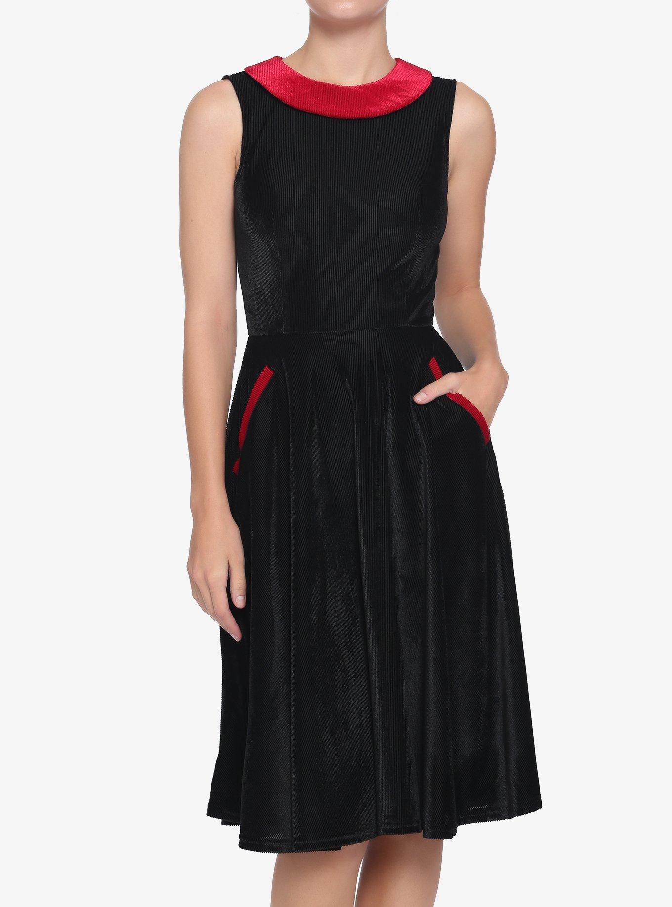 Swing Dress Red Trim, , hi-res