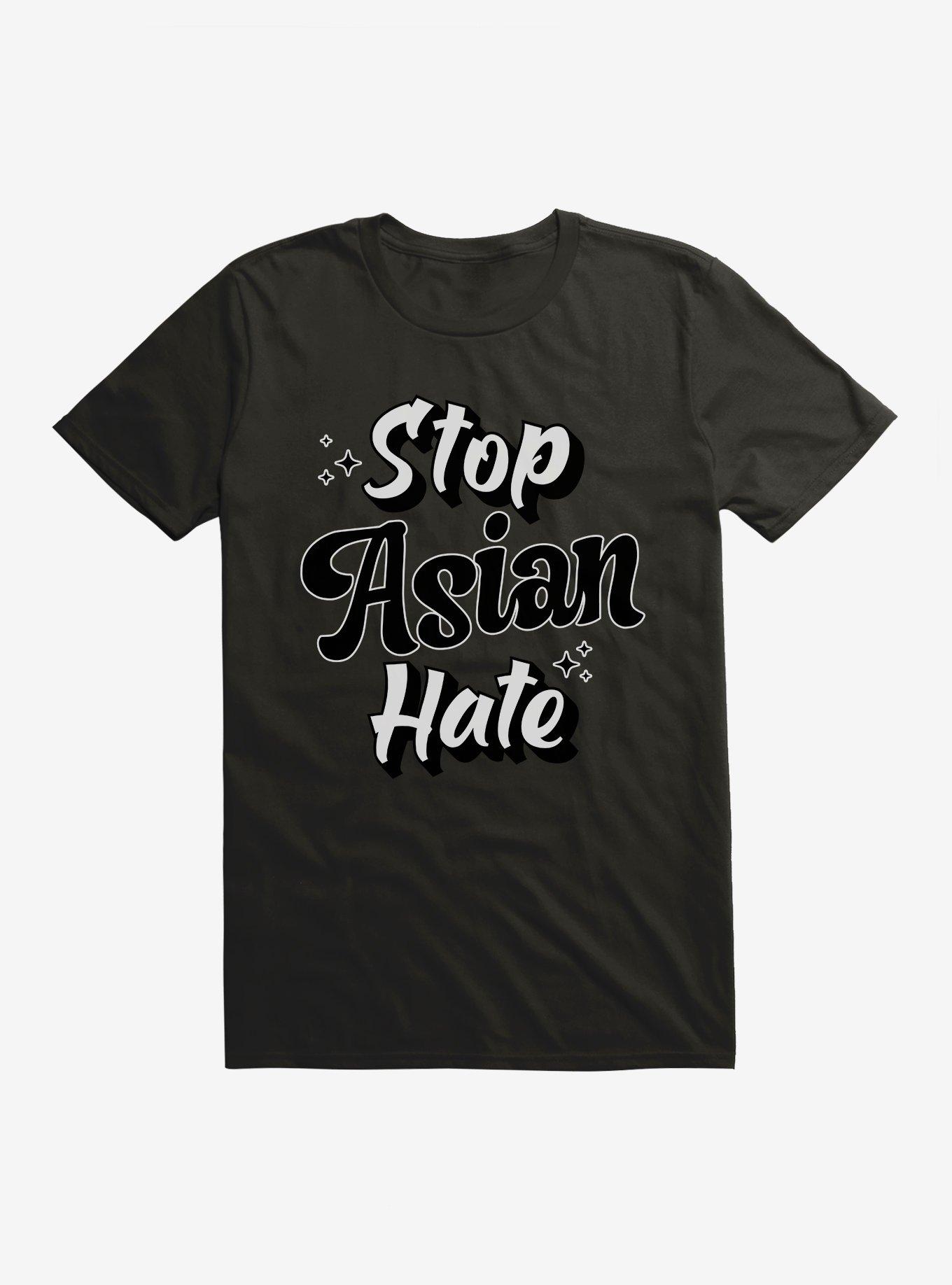Stop Asian Hate Sparkle T-Shirt, BLACK, hi-res