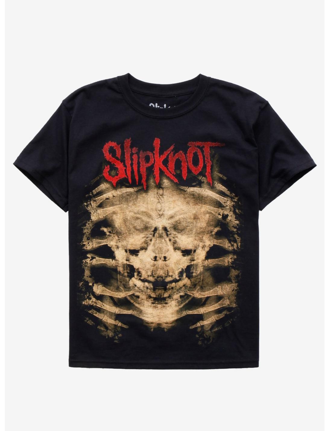 Slipknot X-Ray Skull Boyfriend Fit Girls T-Shirt, BLACK, hi-res
