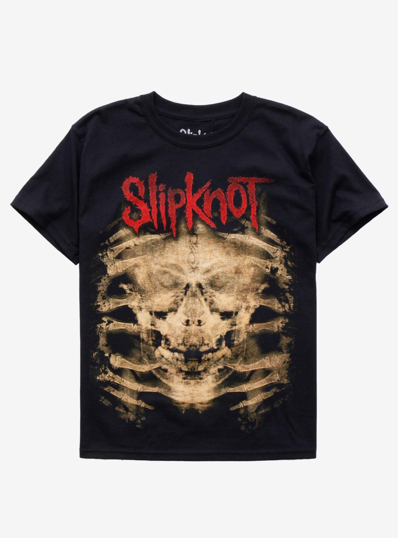 Slipknot X-Ray Skull Boyfriend Fit Girls T-Shirt, BLACK, hi-res