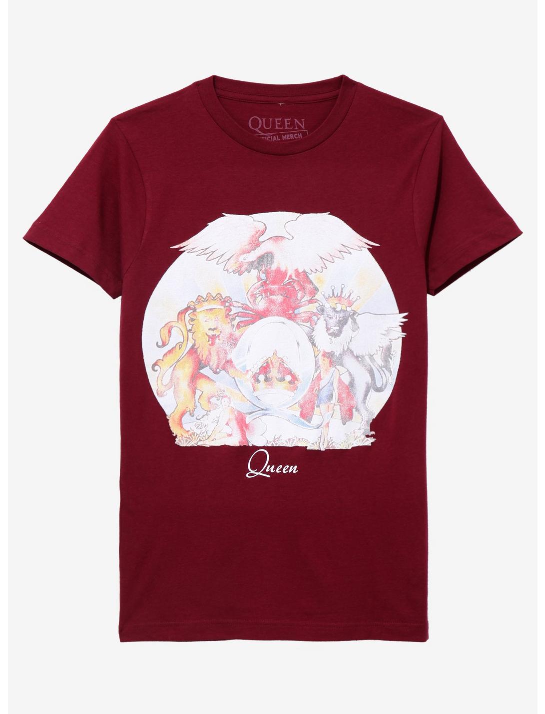Queen A Day At The Races Album Cover Girls T-Shirt, BURGUNDY, hi-res