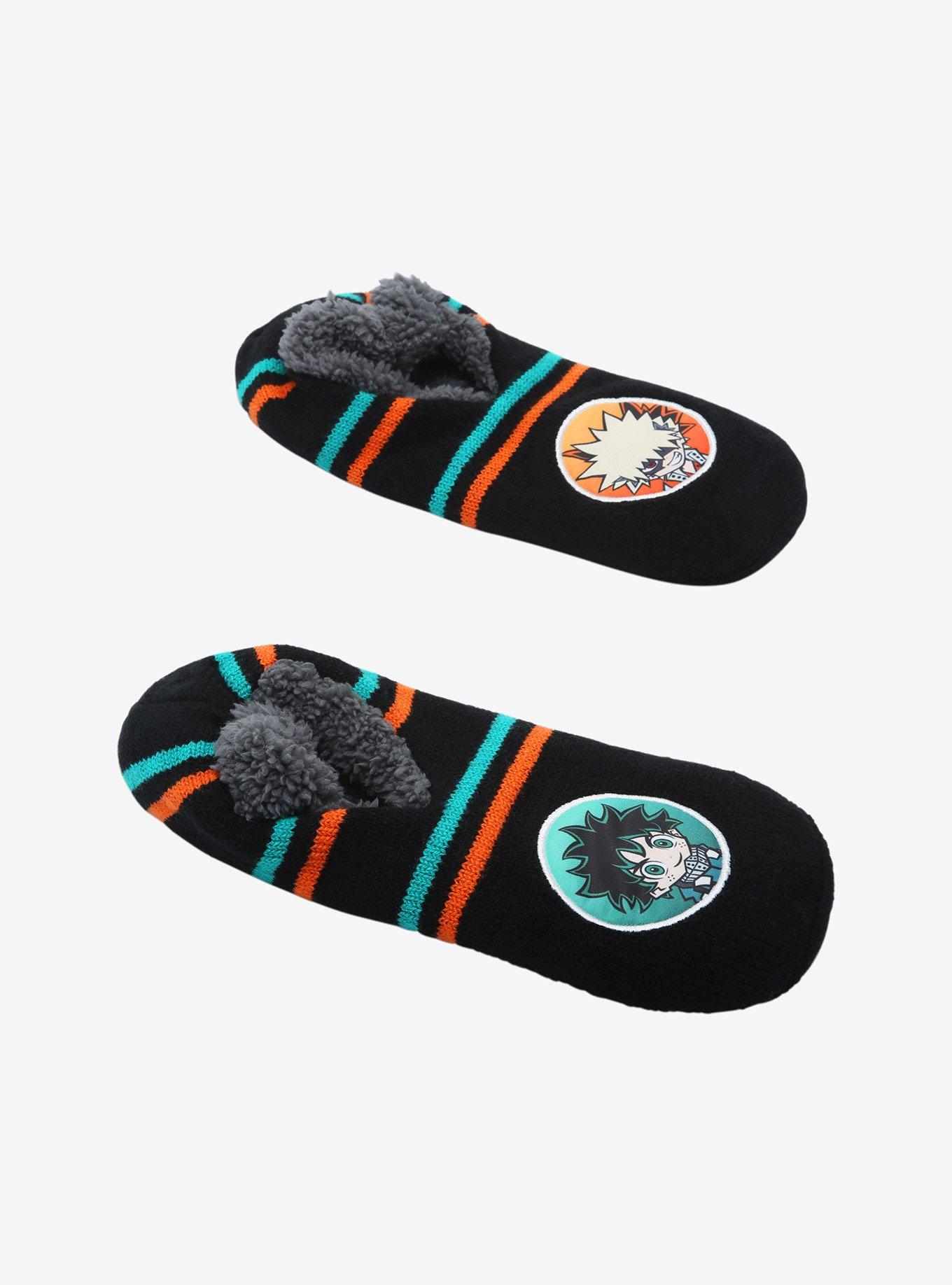 My Hero Academia Chibi Deku & Bakugo Cozy Slippers, , hi-res