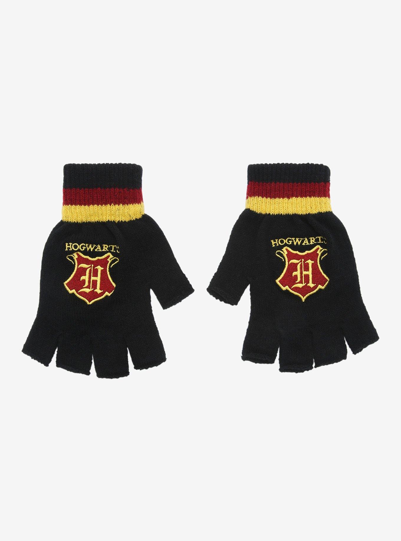 Harry Potter Hogwarts Crest Fingerless Gloves, , hi-res