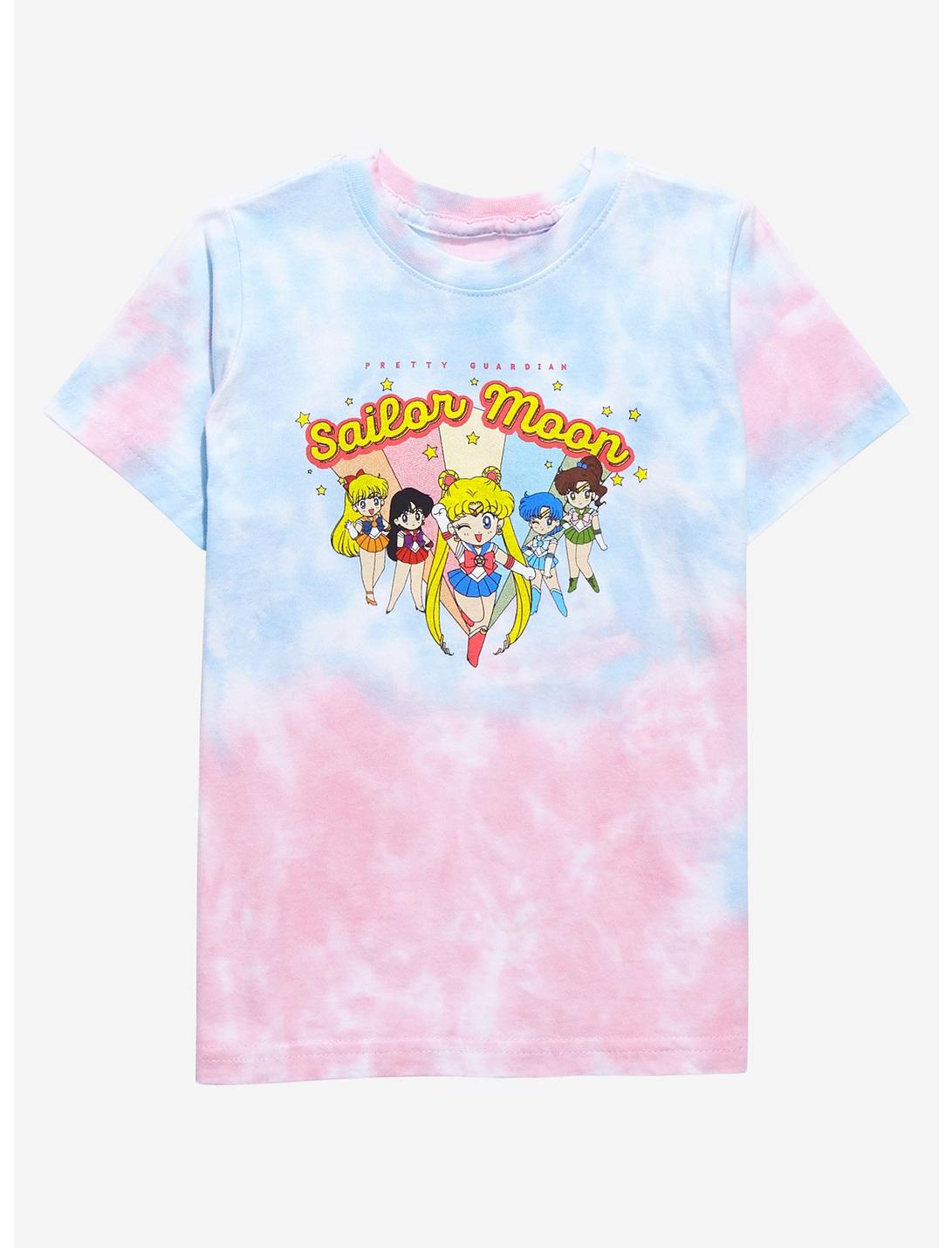 Sailor Moon Chibi Sailor Scouts Group Toddler Tie-Dye T-Shirt - BoxLunch Exclusive, TIE DYE, hi-res