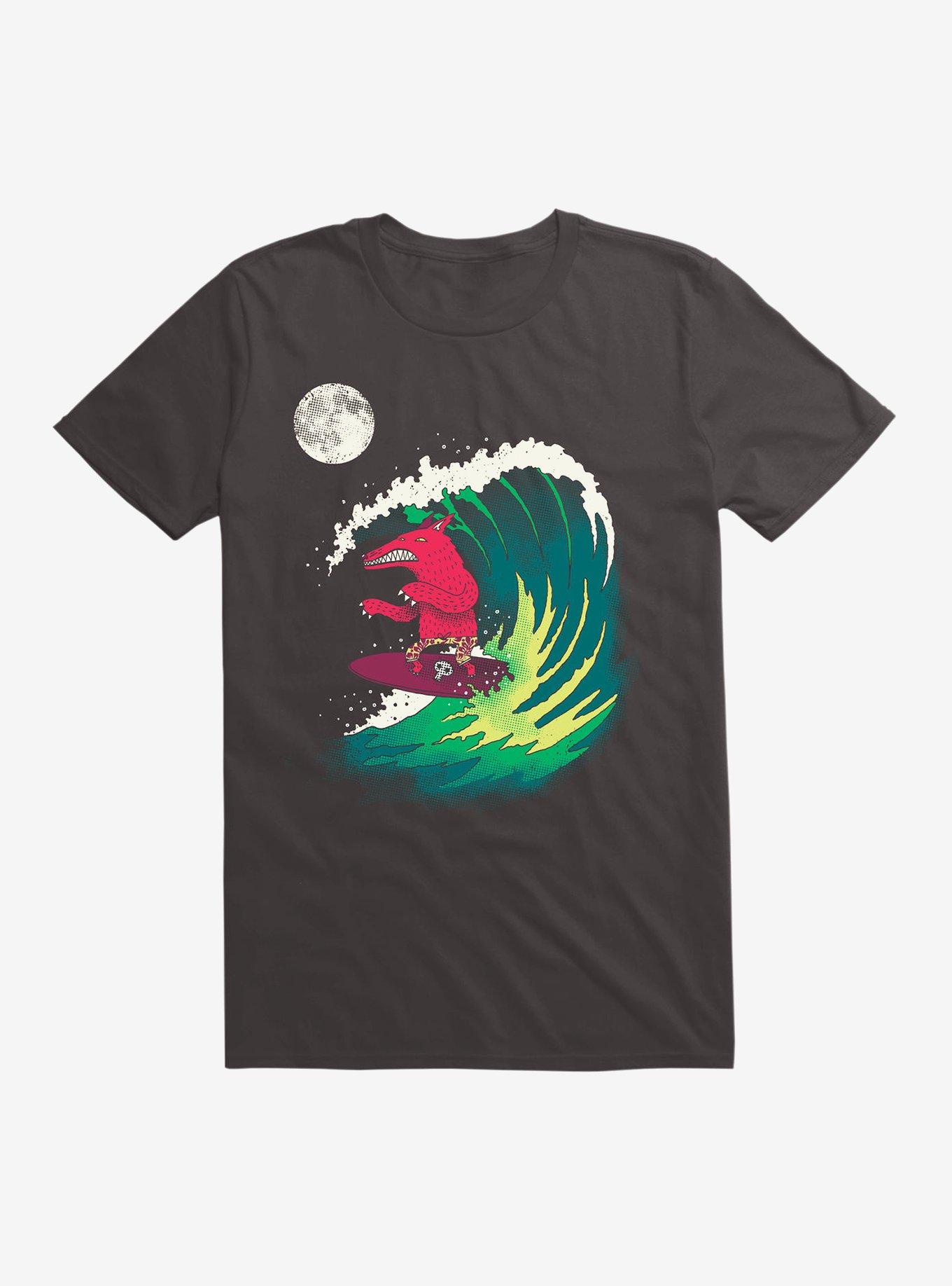 Moonlight Surfer T-Shirt, BLACK, hi-res