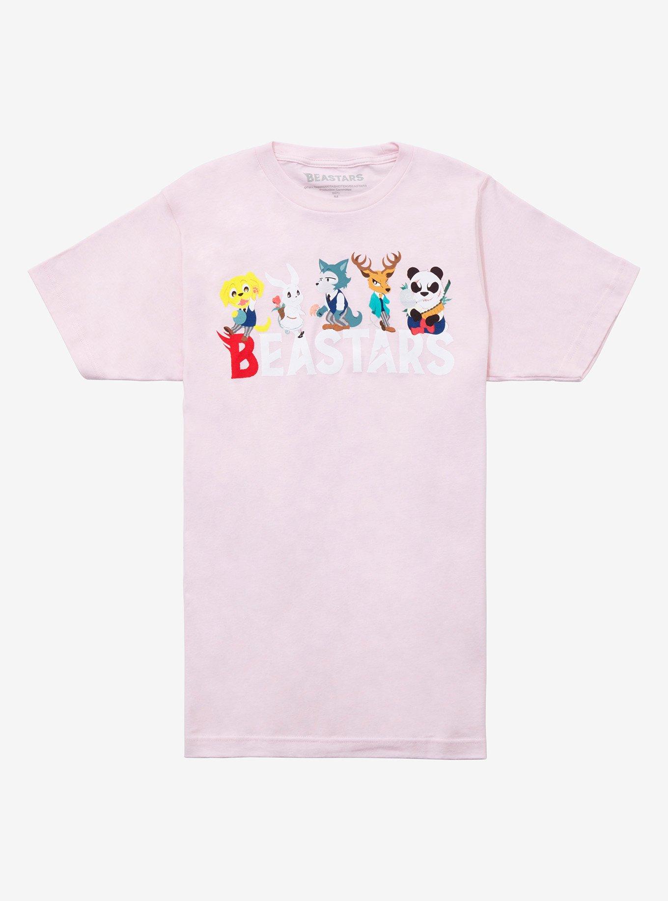 Beastars Group Chibi Pastel Pink T-Shirt, MULTI, hi-res