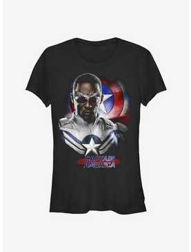 Marvel The Falcon And The Winter Soldier Captain America Sam Wilson Pose Girls T-Shirt, , hi-res