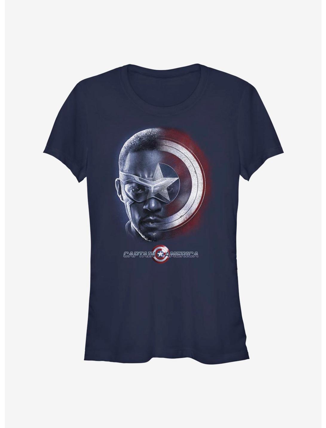 Marvel The Falcon And The Winter Soldier Sam And The Shield Girls T-Shirt, NAVY, hi-res