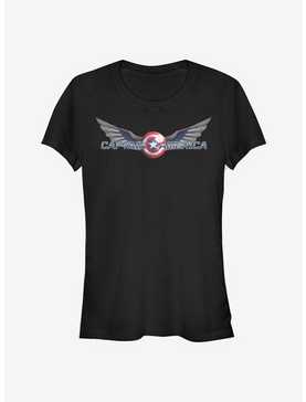 Marvel The Falcon And The Winter Soldier Captain America Falcon Logo Girls T-Shirt, , hi-res