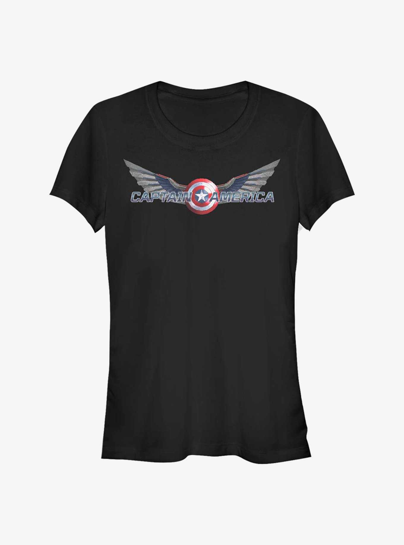 Marvel The Falcon And The Winter Soldier Captain America Falcon Logo Girls T-Shirt, , hi-res