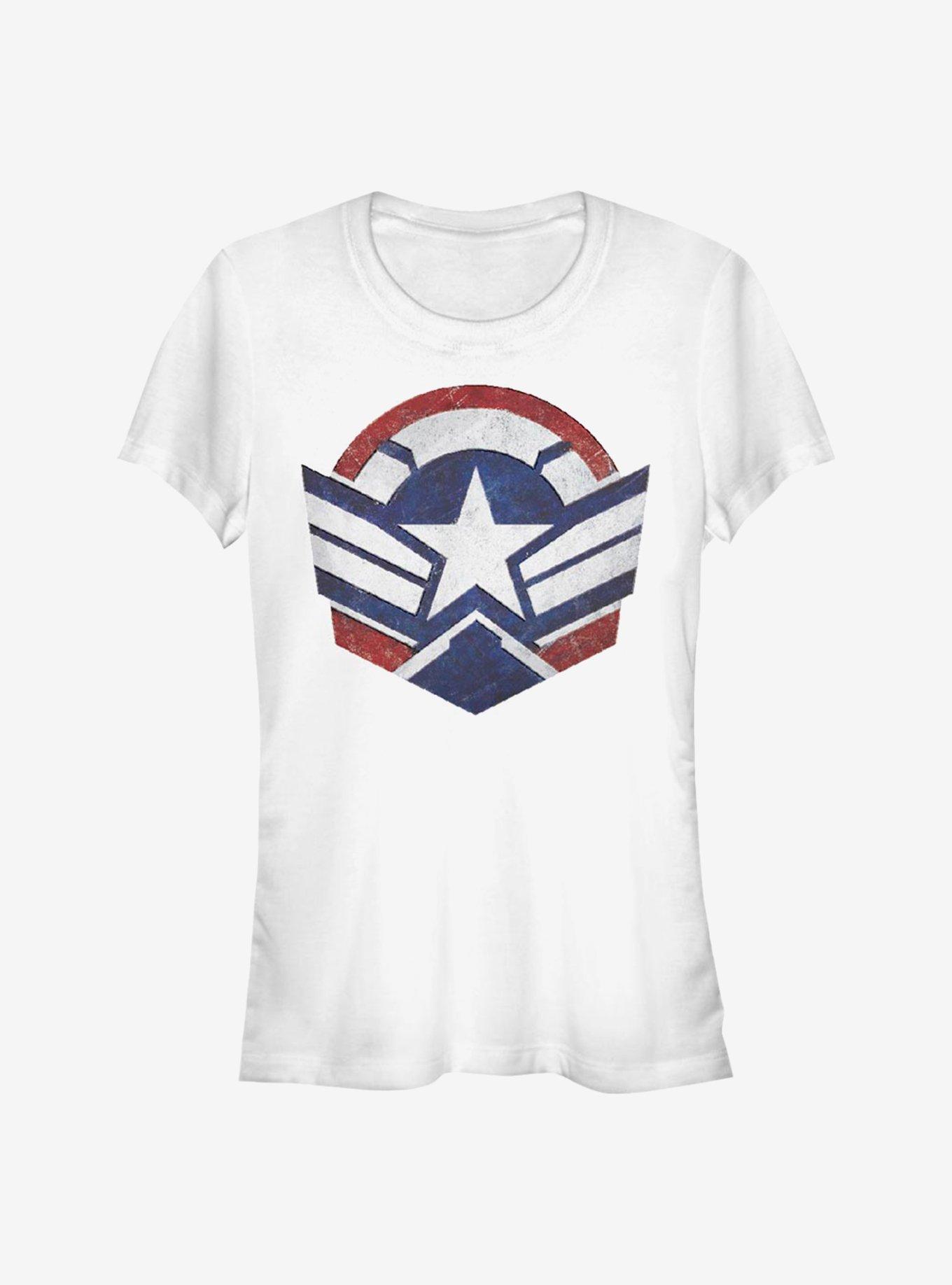 Marvel The Falcon And The Winter Soldier Logo Girls T-Shirt, WHITE, hi-res