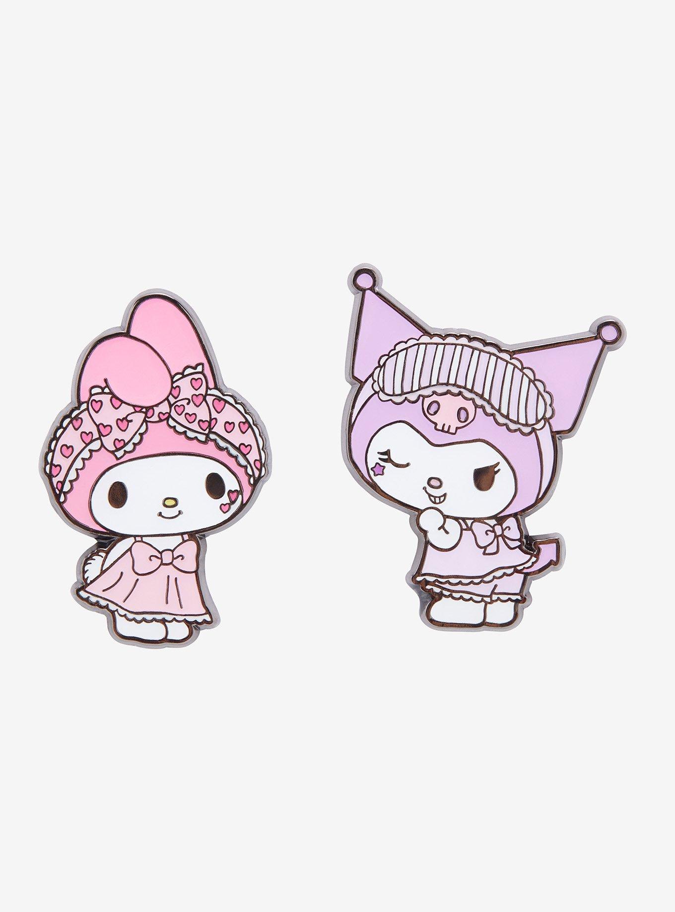 My Melody & Kuromi Slumber Party Enamel Pin Set, , hi-res