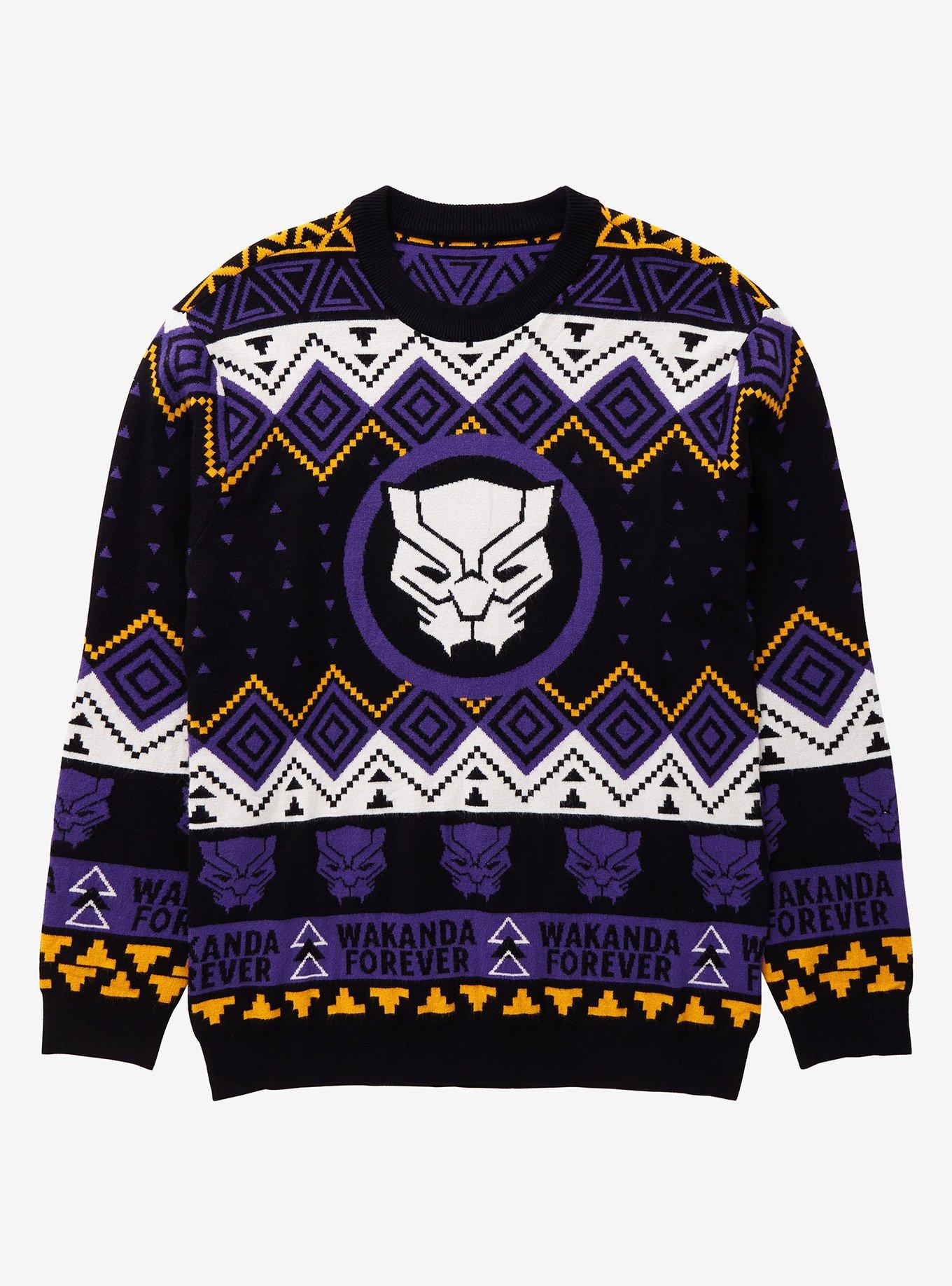 Black panther xmas jumper sale