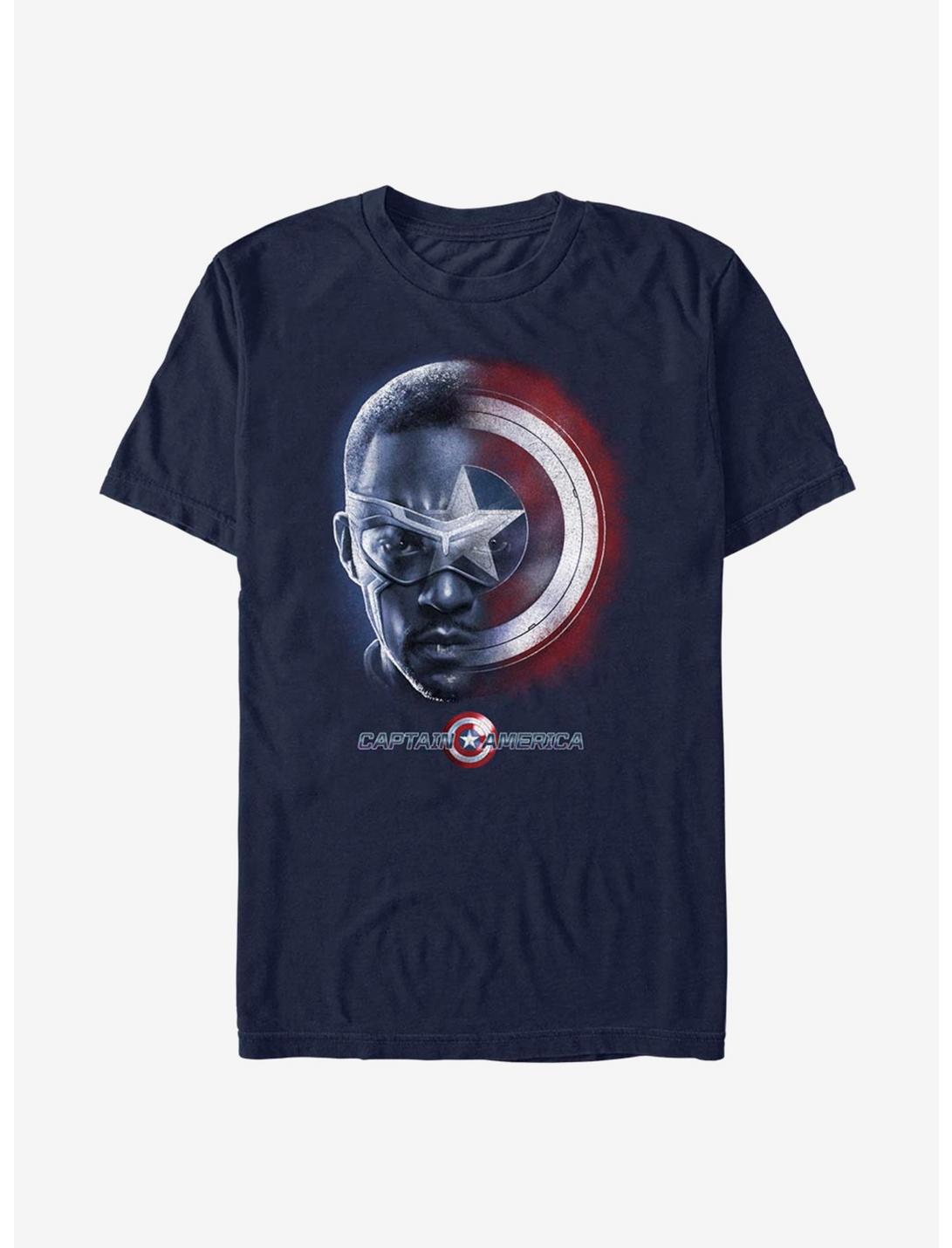 Marvel The Falcon And The Winter Soldier Sam And The Shield T-Shirt, NAVY, hi-res