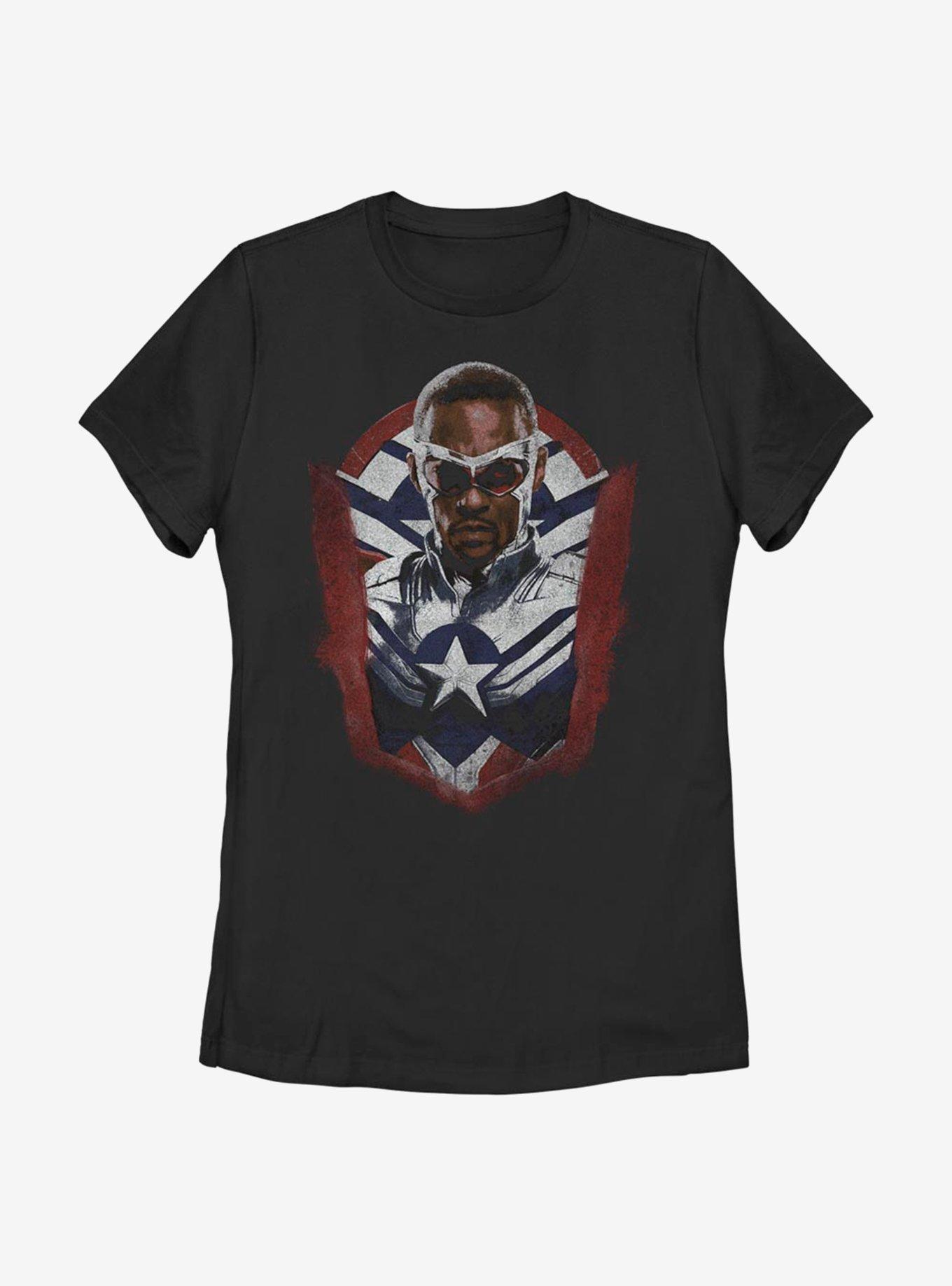 Marvel The Falcon And The Winter Soldier Meet Captain America Womens T-Shirt, , hi-res