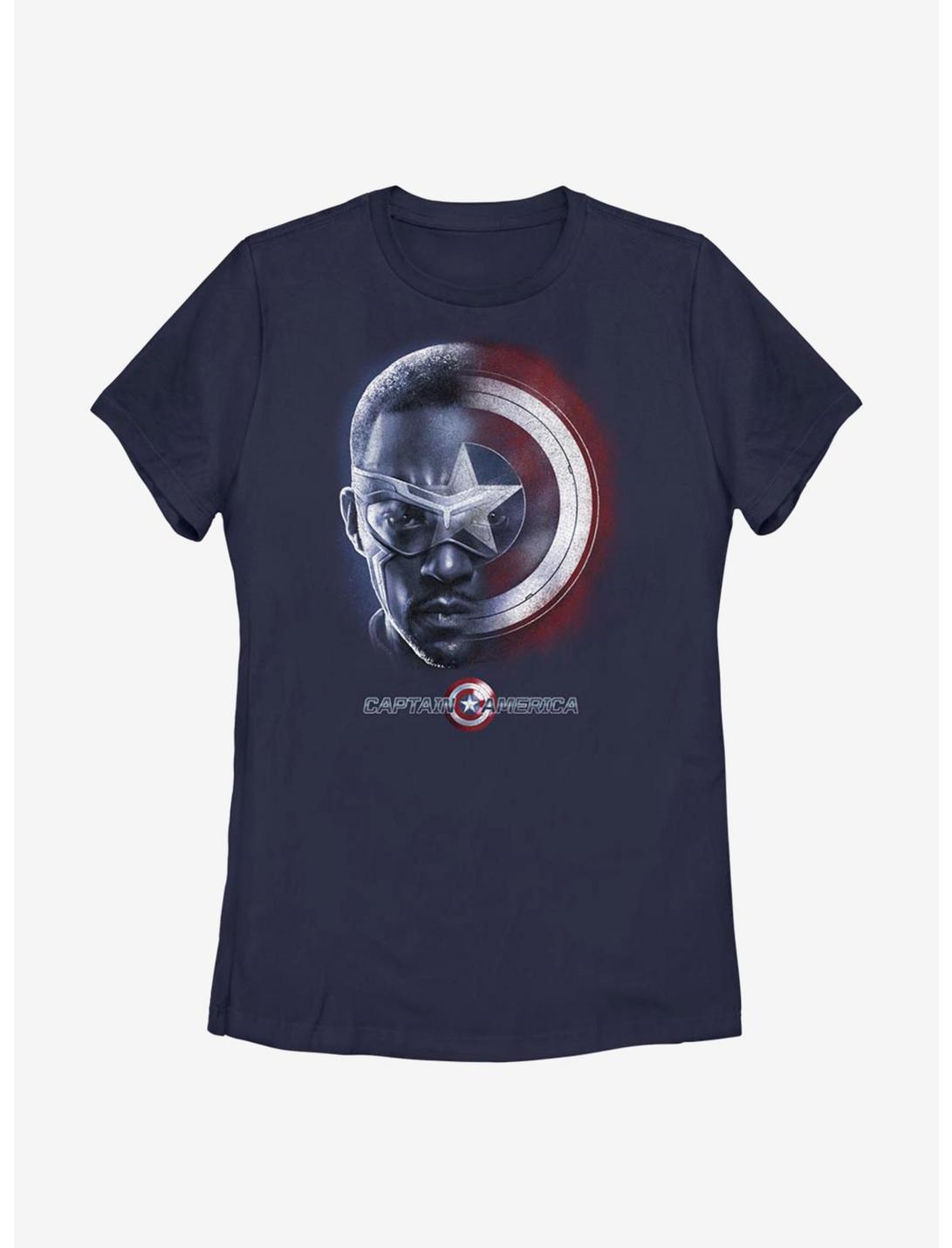 Marvel The Falcon And The Winter Soldier Sam And The Shield Womens T-Shirt, NAVY, hi-res