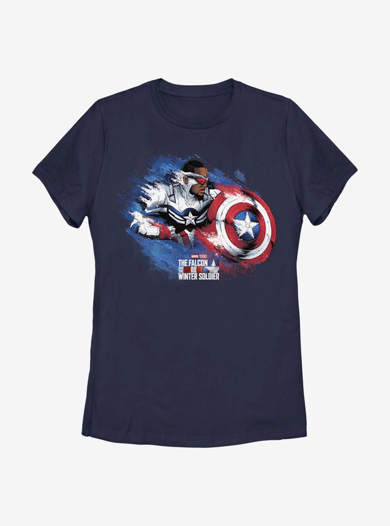 Marvel The Falcon And The Winter Soldier Captain America Sam Womens T-Shirt, , hi-res