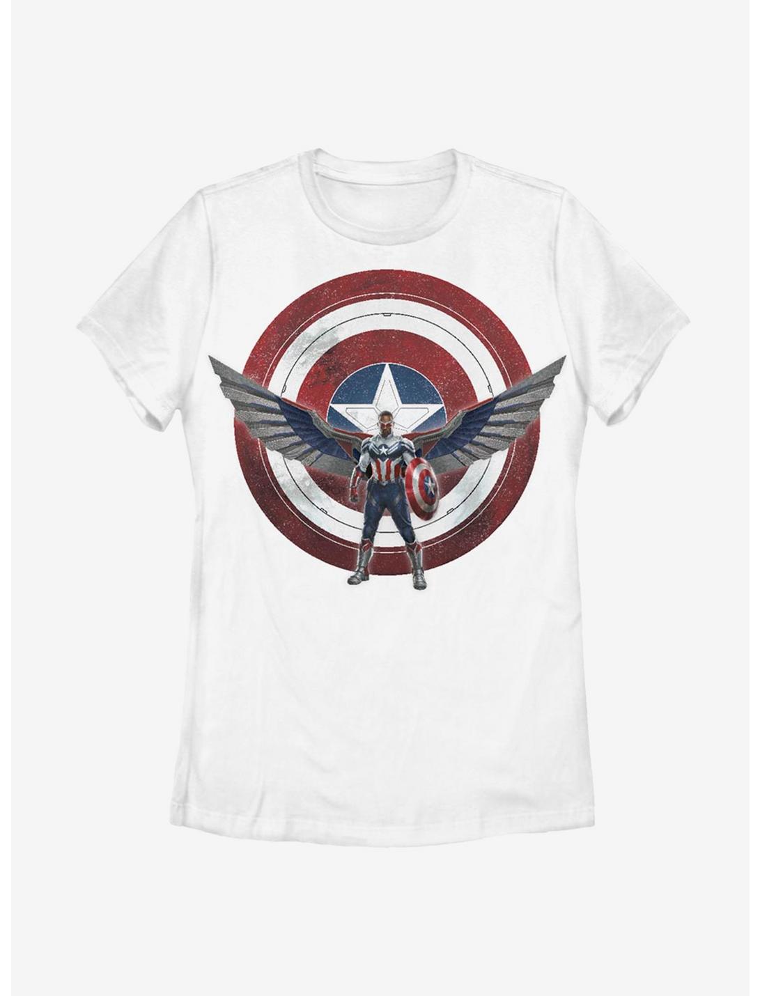 Marvel The Falcon And The Winter Soldier Sam Captain America Womens T-Shirt, WHITE, hi-res