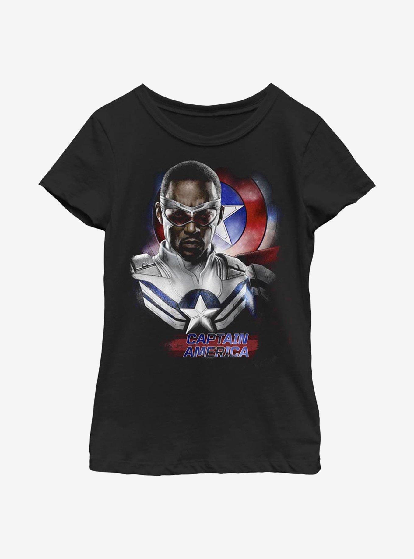 Marvel The Falcon And The Winter Soldier Sam Captain America Youth Girls T-Shirt, , hi-res