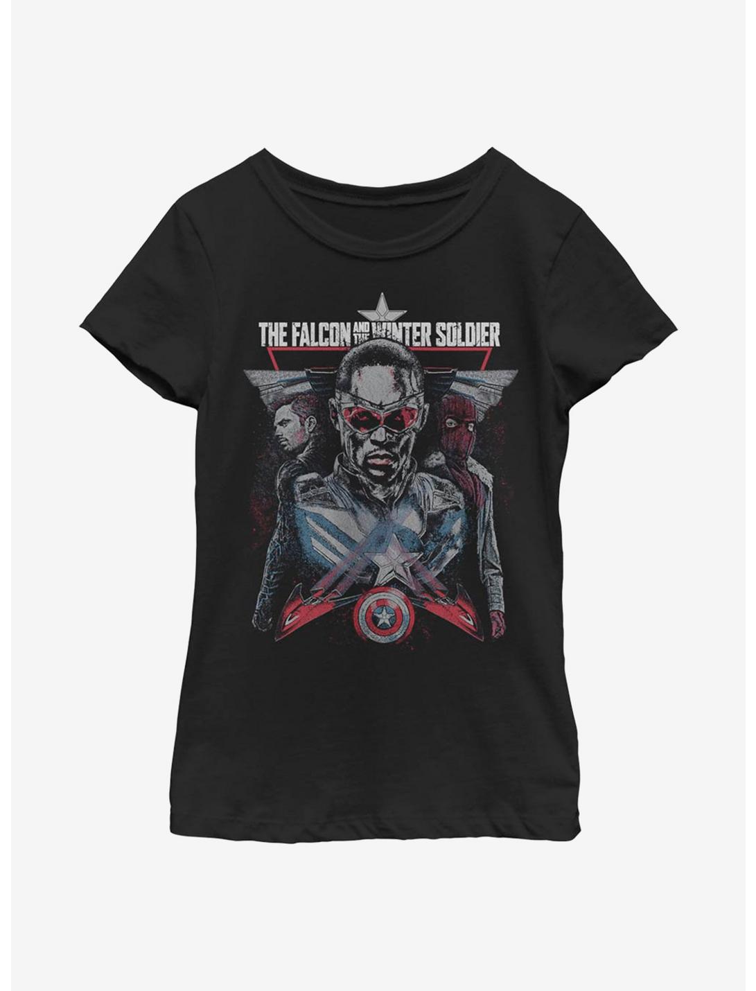 Marvel The Falcon And The Winter Soldier The Legacy Youth Girls T-Shirt, BLACK, hi-res