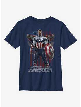 Marvel The Falcon And The Winter Soldier Captain America Costume Youth T-Shirt, , hi-res