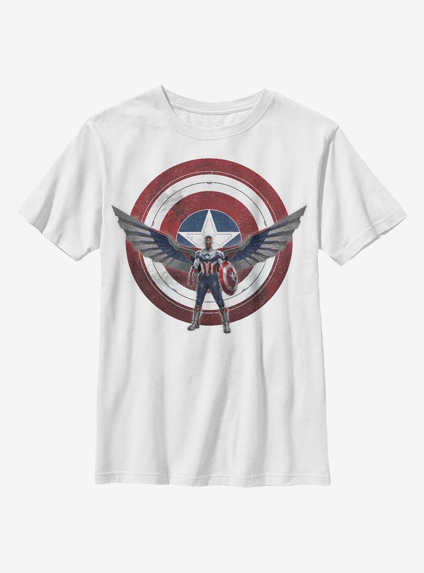 Marvel The Falcon And The Winter Soldier Sam Captain America Youth T-Shirt, , hi-res