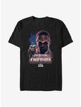 Marvel The Falcon And The Winter Soldier Meet Captain America T-Shirt, BLACK, hi-res
