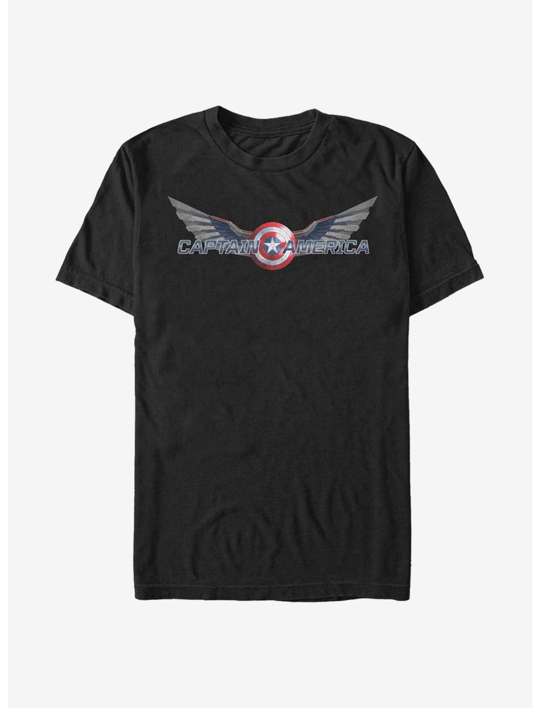 Marvel The Falcon And The Winter Soldier Captain America Symbol T-Shirt, BLACK, hi-res